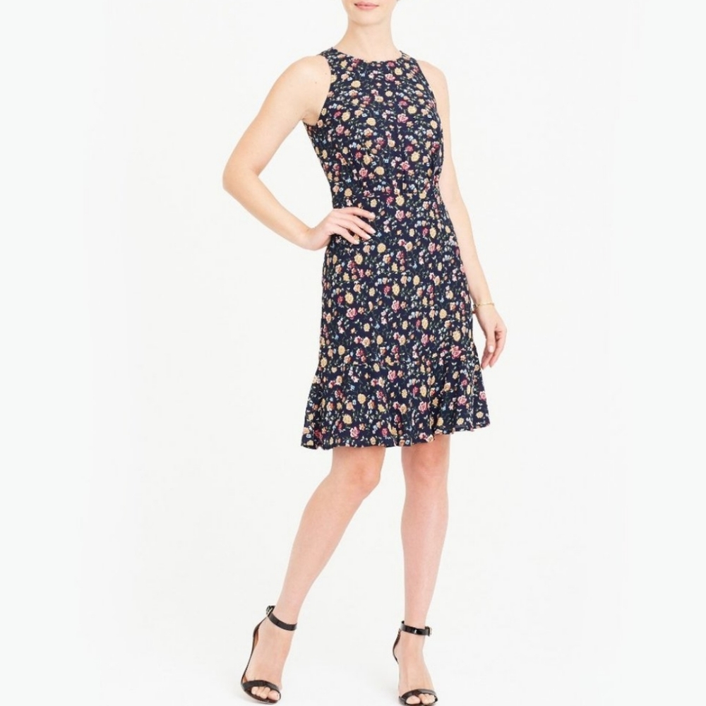 NWT J. Crew Ruched-Waist Vintage Floral Dress 6